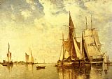 Paul-Jean Clays Shipping on the Scheldt painting